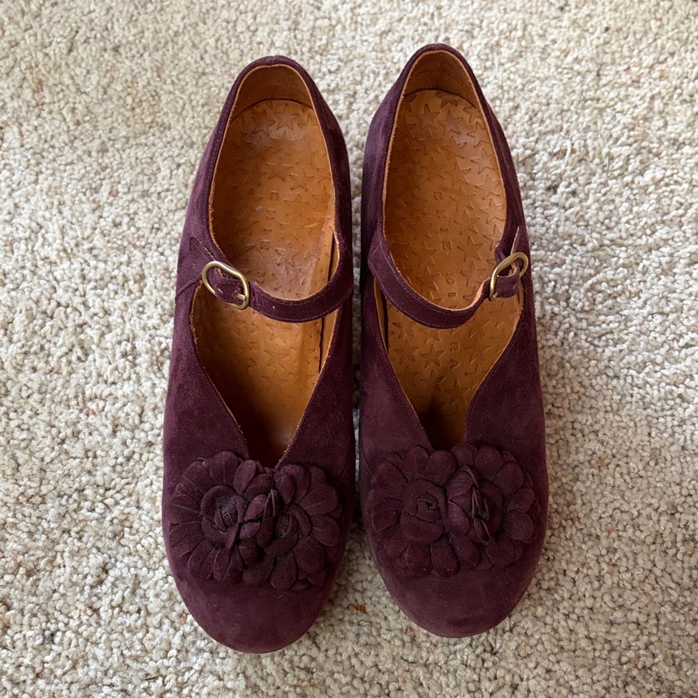 Chie Mihara Mary Jane platform suede high heels ankle strap - Picture 6 of 13